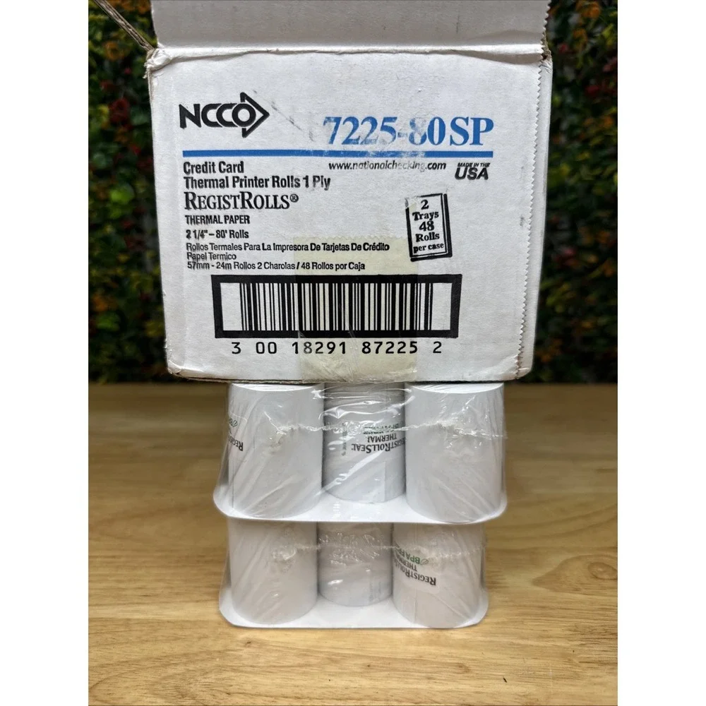 NCCO Credit Card Thermal Printer Rolls 1-ply 2-1/4